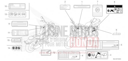 ETIQUETTE DE PRECAUTIONS CMX500AR de 2024